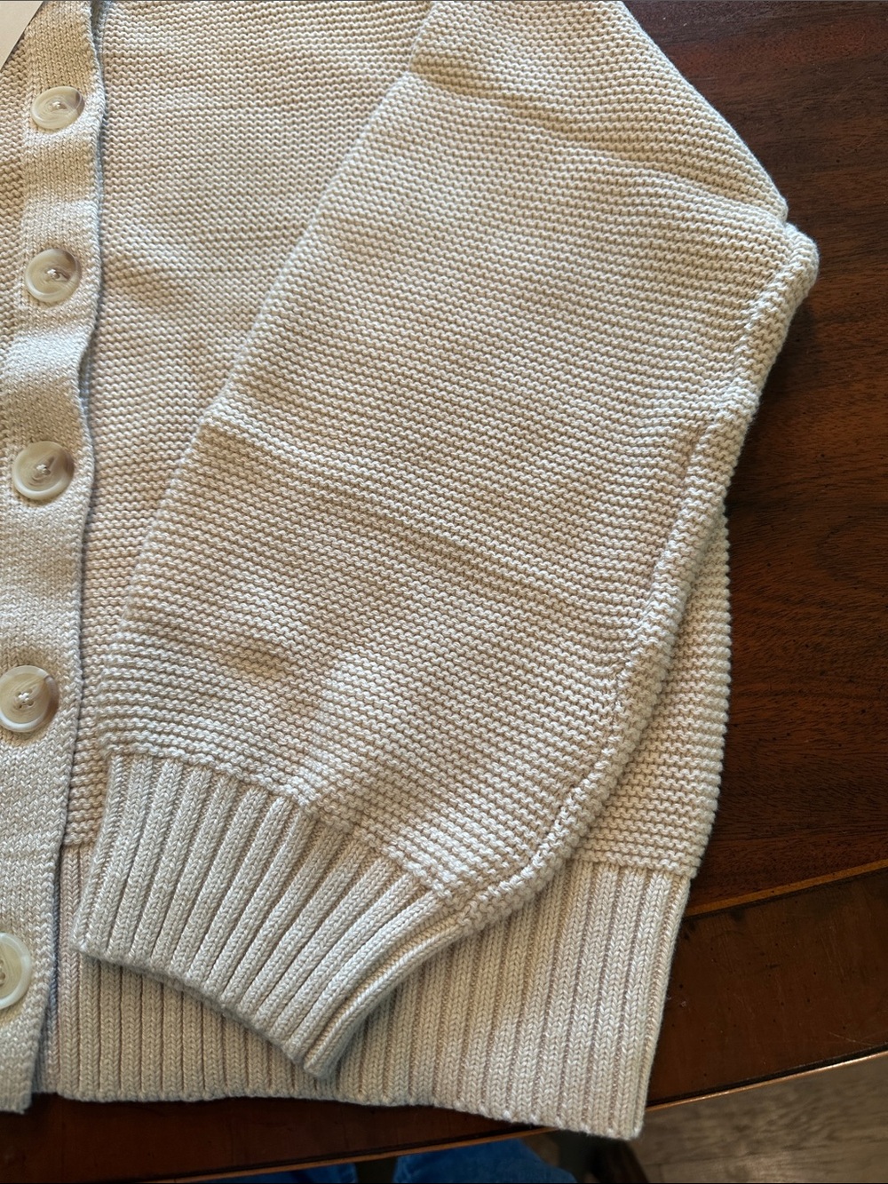 Old Navy Women's Cream Button-Up Textured Cardigan - Picture 4 of 12